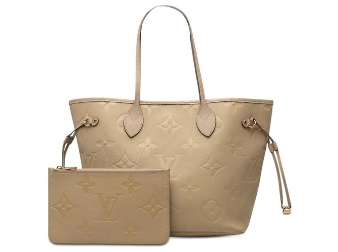 Louis Vuitton Beige Monogram Giant Empreinte Neverfull MM - vista 8