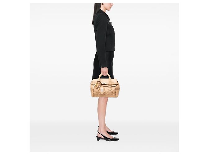 Bolsa Gucci Beige Medium em couro de bezerro feita à mão - vista 6