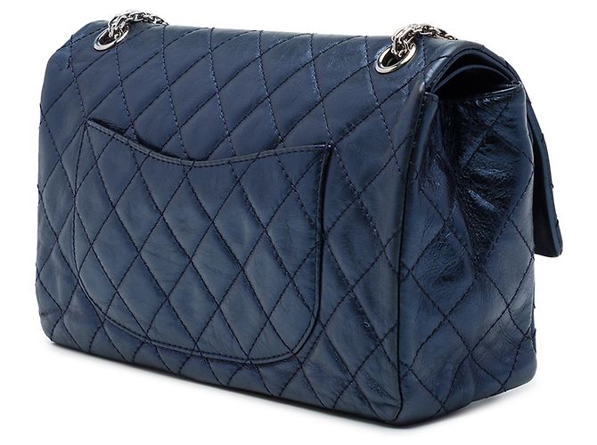 Chanel Blue Quilted Aged Calfskin Reissue 2.55 Double Flap 226 - vista 2