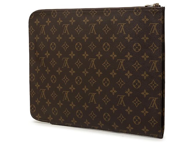 Louis Vuitton Brown Monogram Poche Documents Portfolio - vista 2