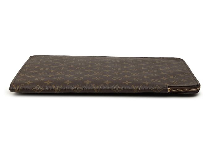 Louis Vuitton Brown Monogram Poche Documents Portfolio - vista 3