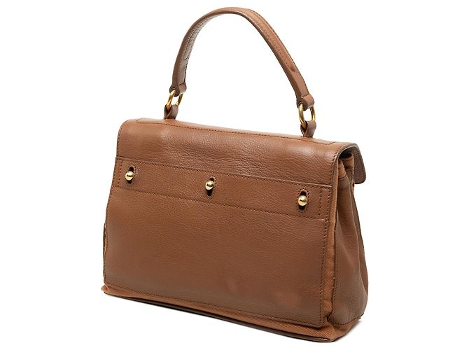 Autre Marque Saint Laurent Borsa Muse Two Satchel Piccola in Pelle Marrone - vista 2