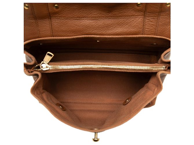 Autre Marque Saint Laurent Borsa Muse Two Satchel Piccola in Pelle Marrone - vista 4
