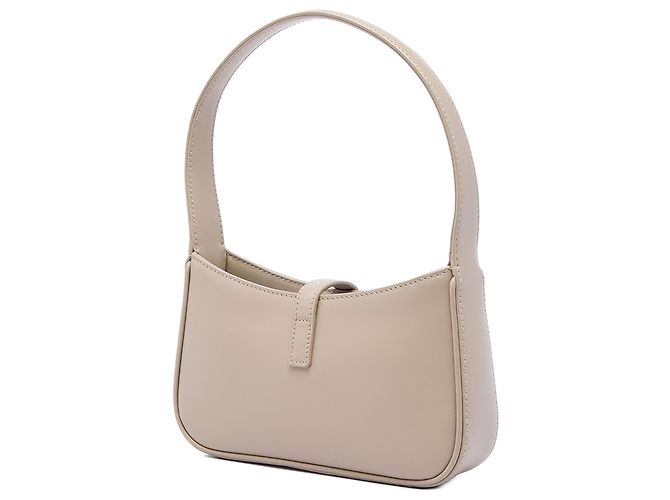 Autre Marque Saint Laurent Mini Le 5 a 7 in pelle di vitello liscia marrone - vista 2