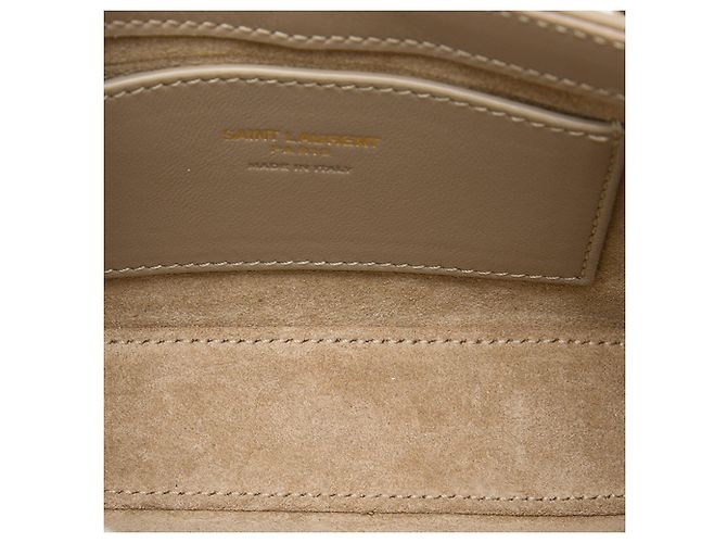 Autre Marque Saint Laurent Mini Le 5 a 7 in pelle di vitello liscia marrone - vista 4