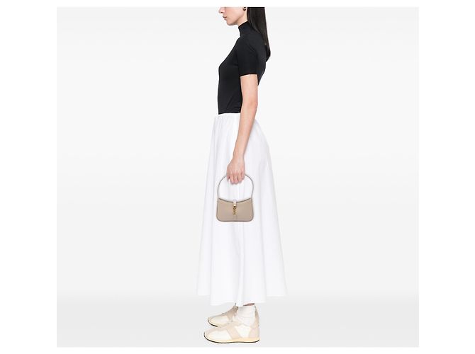Autre Marque Saint Laurent Mini Le 5 a 7 in pelle di vitello liscia marrone - vista 5