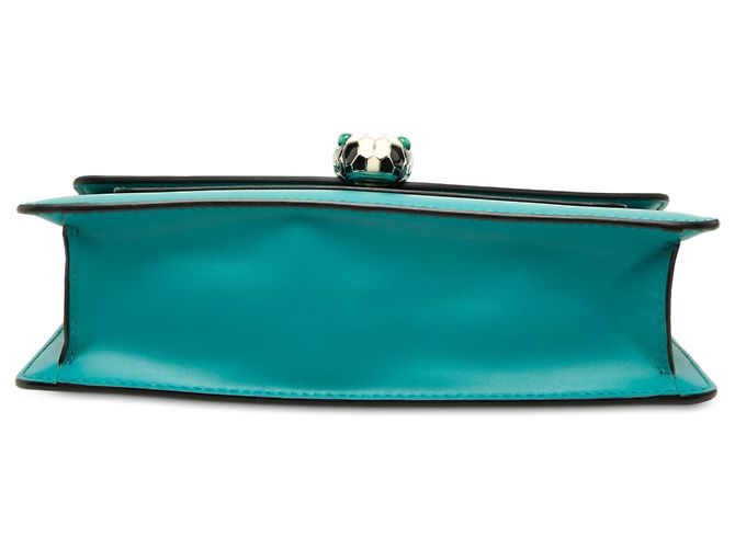 Bulgari Bvlgari Serpenti Forever Chain Crossbody in vitello blu - vista 3