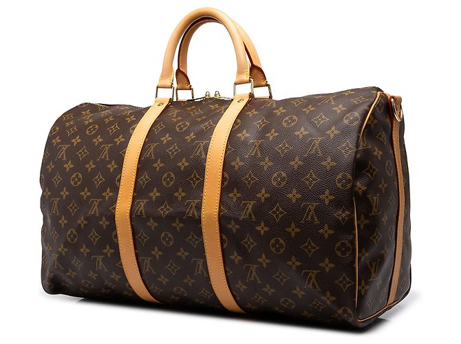 Louis Vuitton Brown Monogram Keepall Bandouliere 50 - vista 2