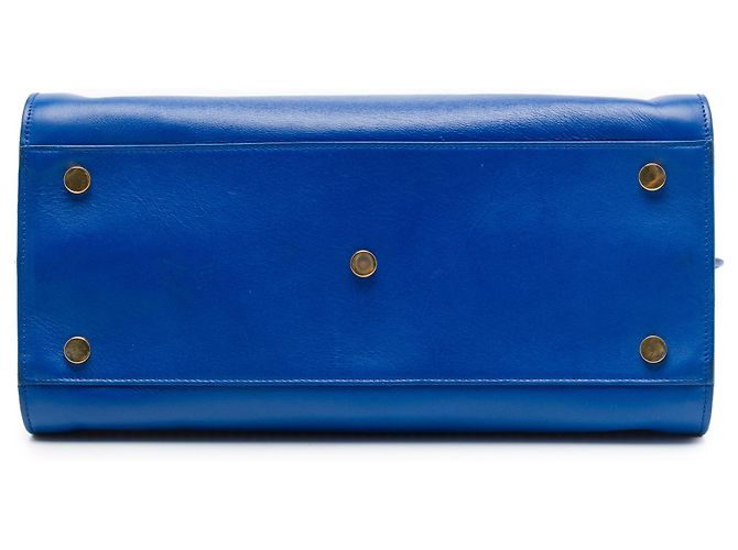 Autre Marque Saint Laurent Blue Small Leather Sac De Jour Satchel - vista 3