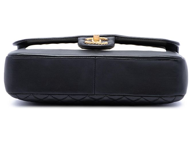 Chanel Black Paris Cosmopolite Small Bicolor Textured Lambskin Flap - vista 3