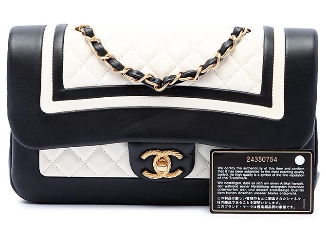 Chanel Black Paris Cosmopolite Small Bicolor Textured Lambskin Flap - vista 7