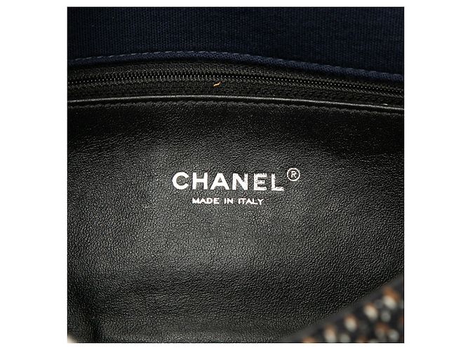 Chanel Blue Small Quilted Jersey and Tweed Chain Flap - Ansicht 5