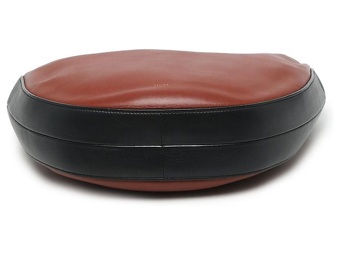 Céline Celine Red Medium Bicolor Calfskin Trotteur Hobo - vista 3