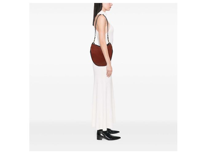 Céline Celine Red Medium Bicolor Calfskin Trotteur Hobo - vista 5