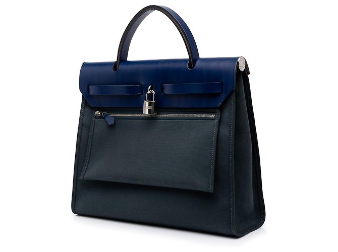 Hermès Green Toile Herbag Zip 31 - vista 2