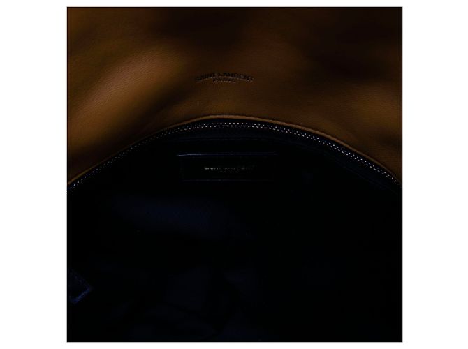 Autre Marque Saint Laurent LouLou Puffer Schultertasche aus gelbem gestepptem Lammleder mit Monogramm Medium - Ansicht 4