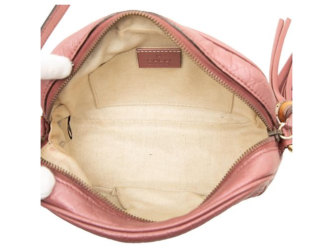 Borsa Gucci Pink Metallic Microguccissima Sunshine Disco Camera Bag - vista 4