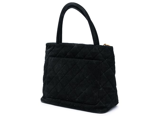 Borsa Tote Chanel Medallion in velluto nero - vista 2
