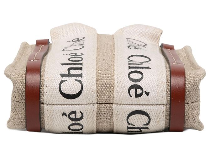 Bolso Nano Woody de lona beige Chloé - vista 3