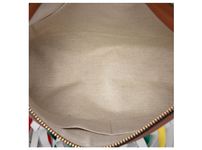 LOEWE Multi Multicolor Leather Fringe T Pouch Crossbody - view 4