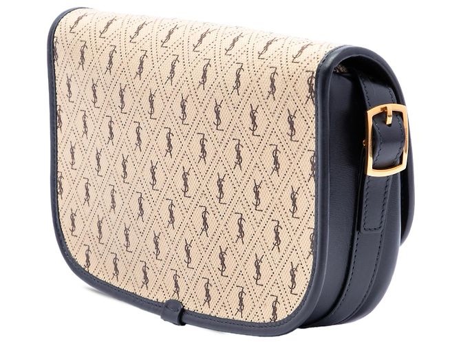 Autre Marque Saint Laurent Beige Medium Canvas Monogram All Over Crossbody - vista 2