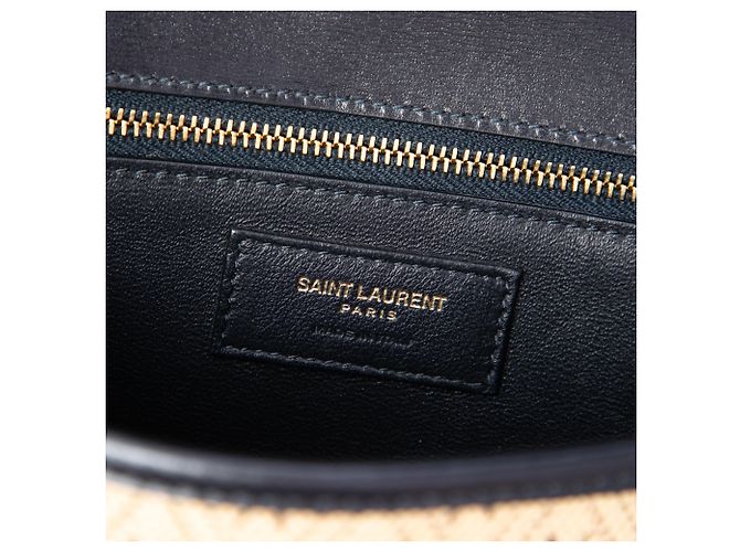 Autre Marque Saint Laurent Beige Medium Canvas Monogram All Over Crossbody - vista 5