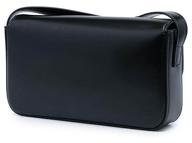 Céline Borsa a spalla Celine Claude in pelle di vitello lucida nera Triomphe - vista 2