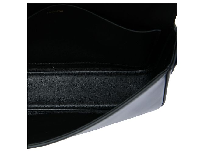 Céline Borsa a spalla Celine Claude in pelle di vitello lucida nera Triomphe - vista 4