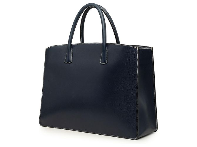 Hermès Blue Courchevel Whitebus GM - vista 2