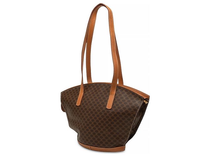 Céline Borsa a tracolla Celine Brown Macadam Coated Canvas - vista 2