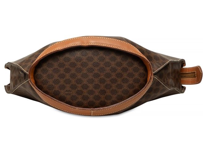 Céline Borsa a tracolla Celine Brown Macadam Coated Canvas - vista 3