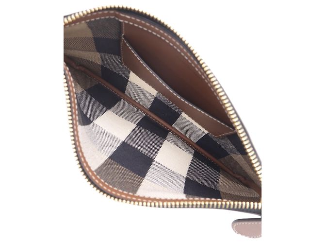 Pouch da polso Peyton Burberry in tela House Check marrone - vista 4