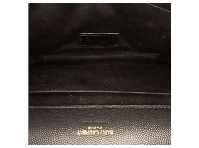 Autre Marque Clutch a Busta Saint Laurent Black Grain De Poudre Triquilt Monogram - vista 4