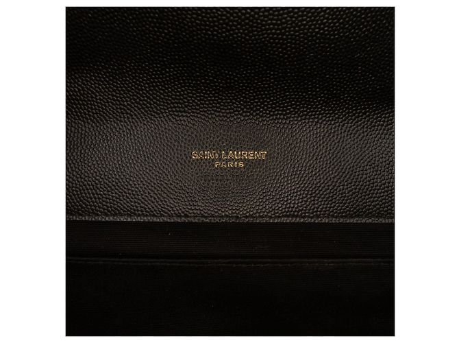 Autre Marque Clutch a Busta Saint Laurent Black Grain De Poudre Triquilt Monogram - vista 5