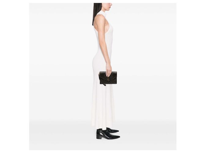 Autre Marque Clutch a Busta Saint Laurent Black Grain De Poudre Triquilt Monogram - vista 6