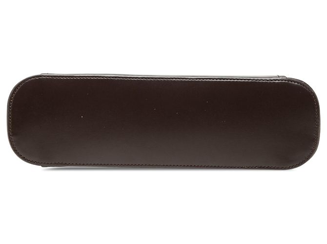 Borsa a tracolla LOEWE in vitello liscio marrone con patta logo - vista 3