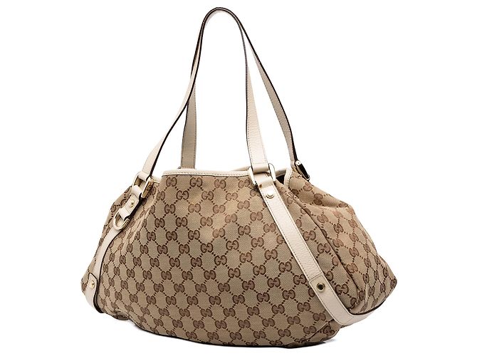 Gucci Abbey D Ring Tote aus beigem GG Canvas - Ansicht 2