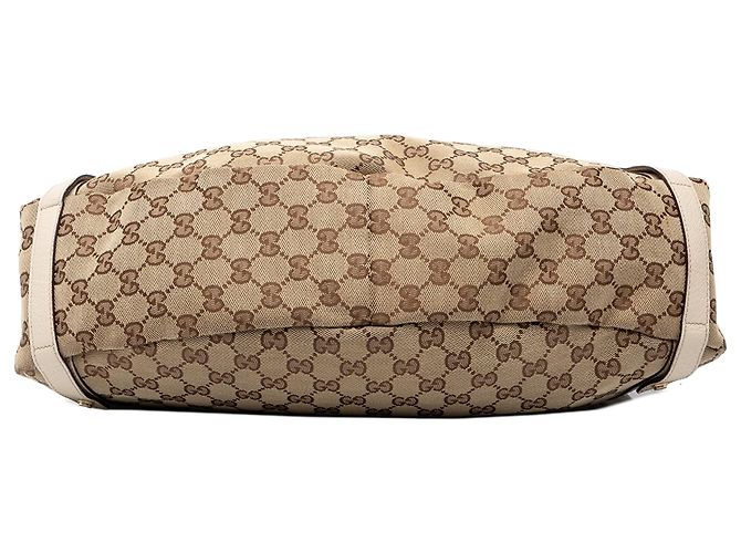 Gucci Abbey D Ring Tote aus beigem GG Canvas - Ansicht 3
