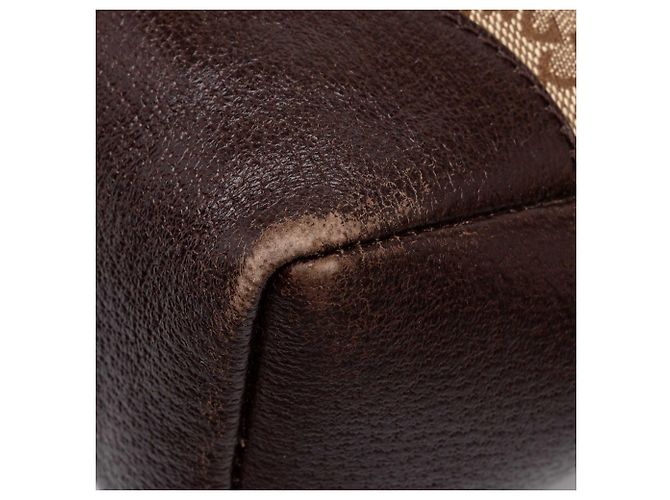 Borsa a tracolla Gucci in tela GG beige - vista 6
