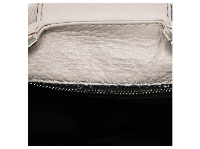 Borsa a tracolla Chloé Paddington con tasca anteriore in pelle grigia - vista 5