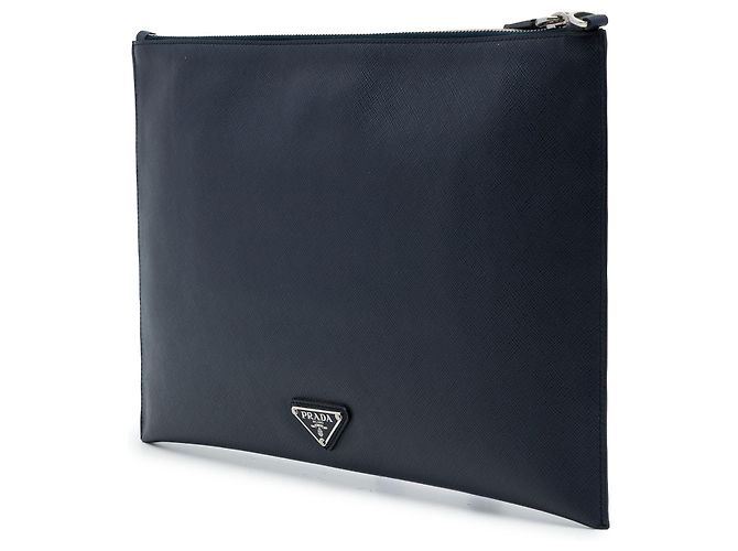 Clutch Prada Blue Saffiano Monkey Robot - vista 2