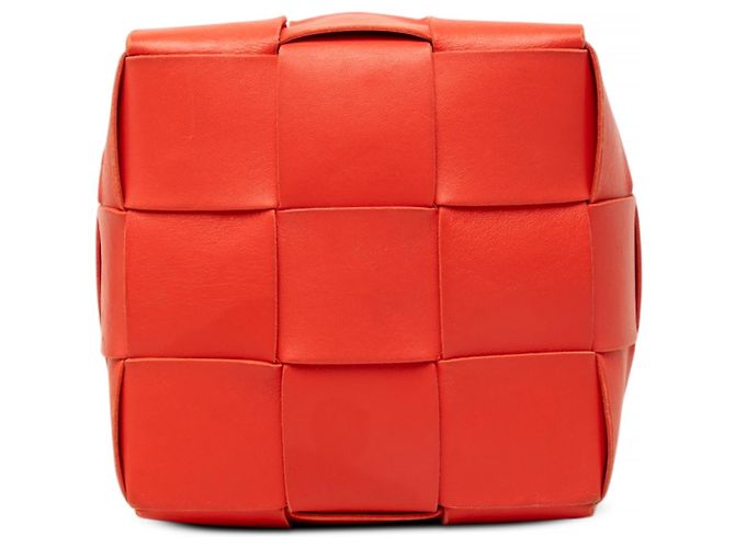 Bottega Veneta Borsa a Secchiello Small Nappa Maxi Intrecciato Cassette Rossa - vista 3