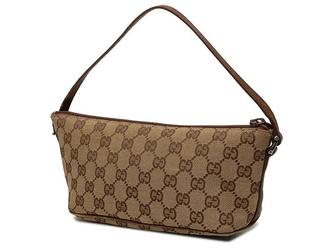 Gucci Beige GG Canvas Boat - vista 2