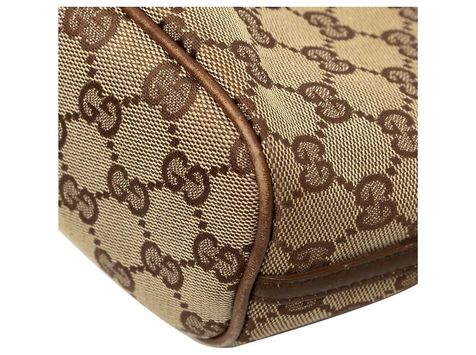 Gucci Beige GG Canvas Boat - vista 7