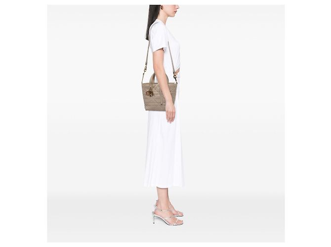Borsa Satchel Dior Toujours Small in vitello Macrocannage Beige - vista 5