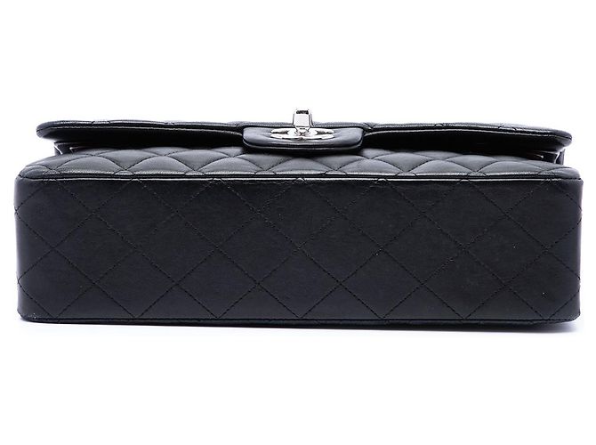 Chanel Black Medium Classic Lambskin Double Flap - vista 3