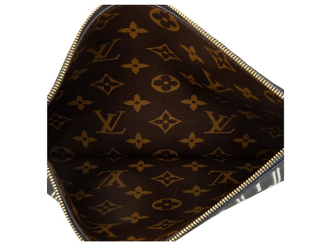 Pouch Louis Vuitton Neverfull Inside Out MM in pelle di vitello nera - vista 4