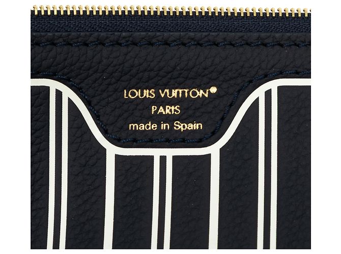 Pouch Louis Vuitton Neverfull Inside Out MM in pelle di vitello nera - vista 5