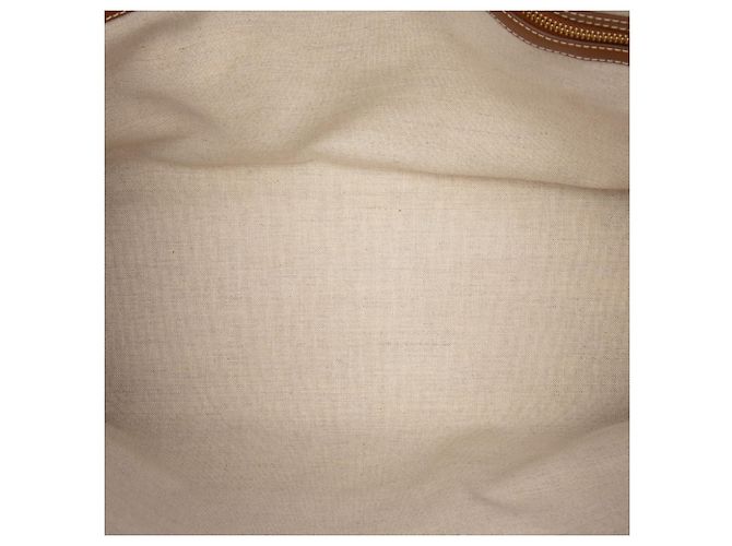 Céline Celine Bolsa Cabas Horizontal em Lona Bordada Triomphe Bege - vista 4