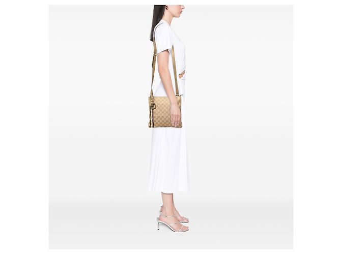 Gucci Beige GG Canvas Jolicoeur Crossbody - vista 6